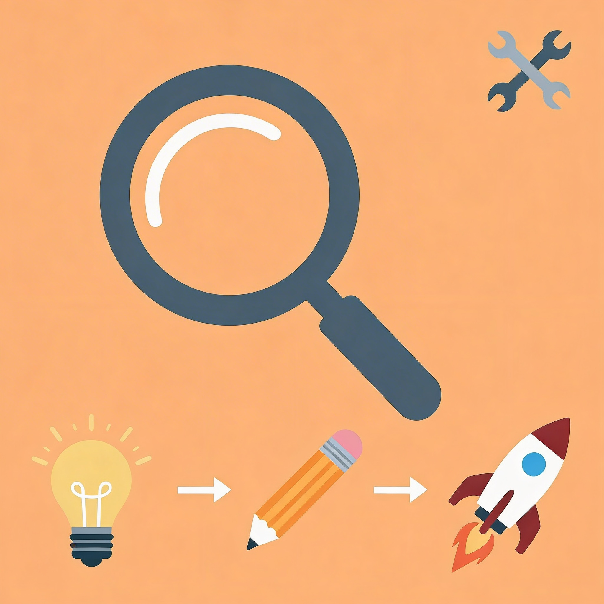 Four compass points representing different industries implementing no-code AI solutions